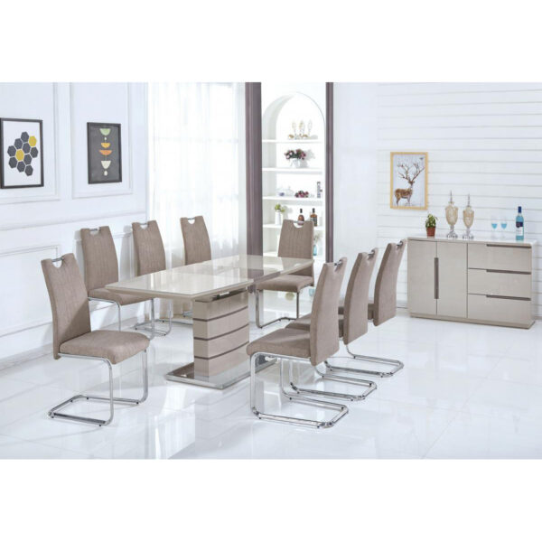 Knightsbridge High Gloss Sideboard Cappuccino - Image 2
