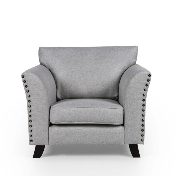 Linton Fabric Sofa 1S Grey - Image 2