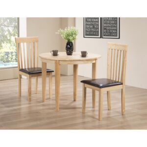 Lunar Dining Set with 2 Chairs - Natural