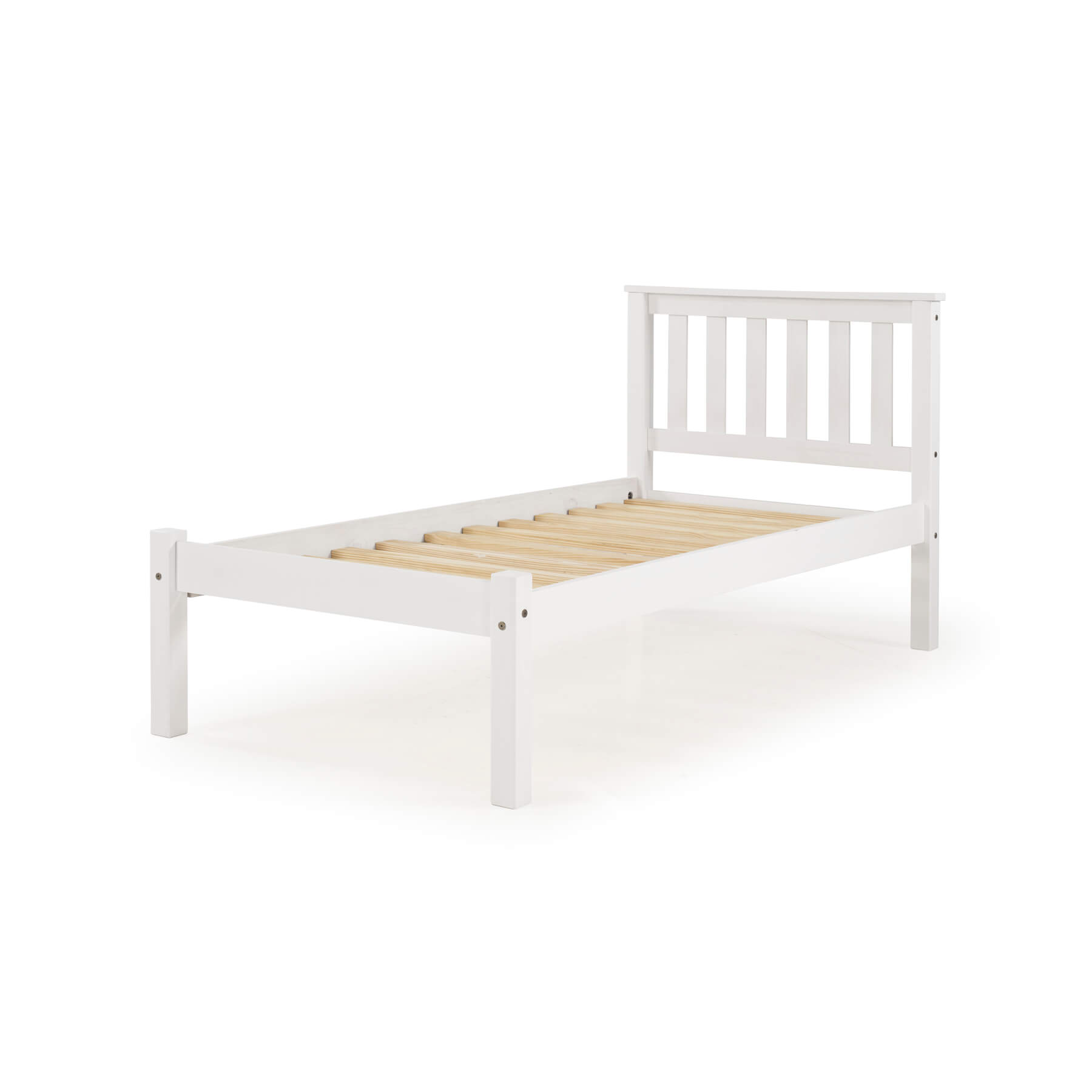 Manila Pine Single Bed in White – Clean, Solid & Built to Last