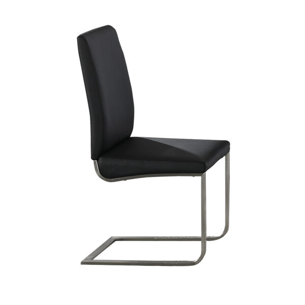 Maxwell PU Chairs Stainless Steel - Black