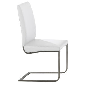Maxwell PU Chairs Stainless Steel - White