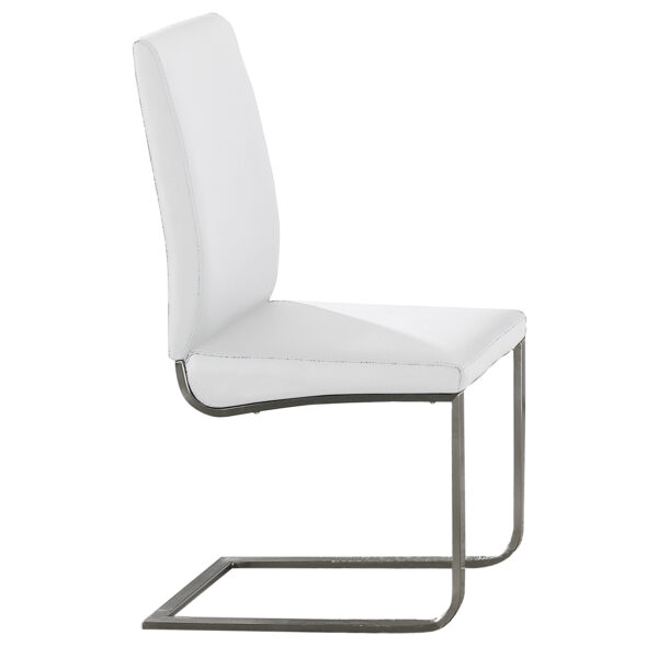 Maxwell PU Chairs Stainless Steel - White
