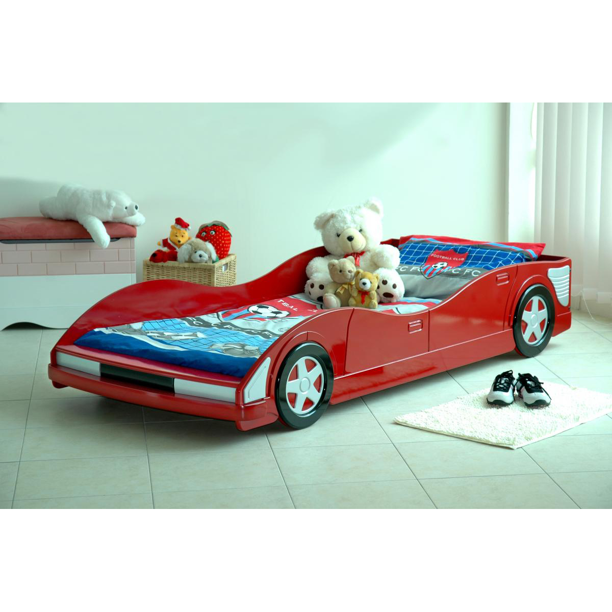 Movi Car Bed Single Red – Fun Kids' Car Bed for Little Racers