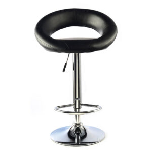 Murry Bar Stool PU Chrome (2s) - Black