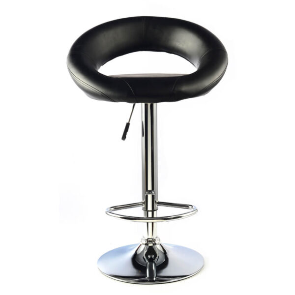 Murry Bar Stool PU Chrome (2s) - Black