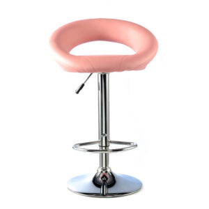Murry Bar Stool PU Chrome (2s) - Pink