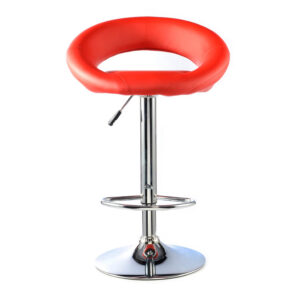 Murry Bar Stool PU Chrome (2s) - Red