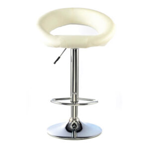 Murry Bar Stool PU Chrome (2s) - White