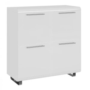 Newline High Gloss Sideboard Small 4 Doors - White