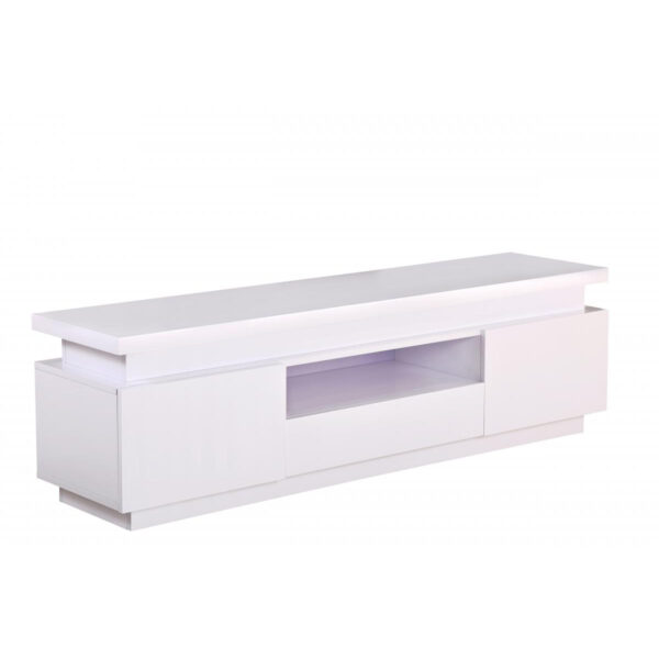 Polaris LED High Gloss TV Cabinet White - Image 2