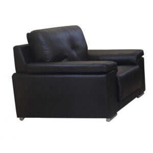 Ranee Bonded Leather & PU 1 Seater - Black