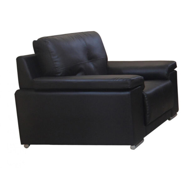 Ranee Bonded Leather & PU 1 Seater - Black