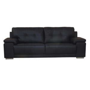 Ranee Bonded Leather & PU 3 Seater - Black