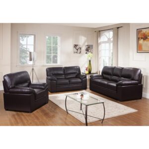 Rachel Sofa LeatherGel & PU 3 Seater - Espresso