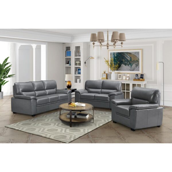 Rachel Sofa LeatherGel & PU 2 Seater - Grey