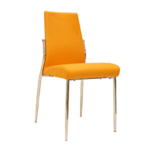 Renzo PU Chairs Chrome - Orange