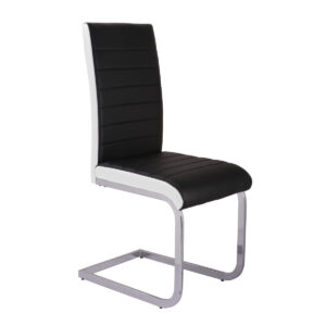 Ryker PU Chairs Chrome - Black