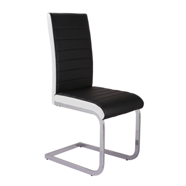 Ryker PU Chairs Chrome - Black