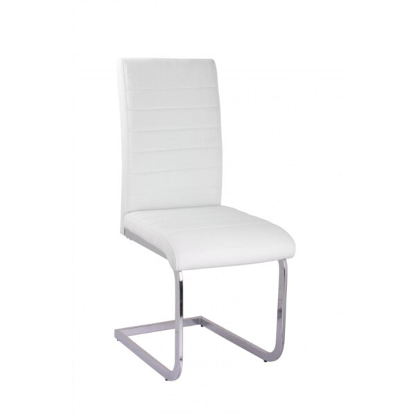 Ryker PU Chairs Chrome - White