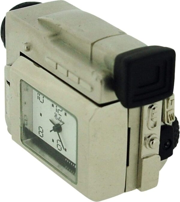 Miniature Clock Silver Plated Metal Video Camera Solid Brass IMP1057S - CLEARANCE NEEDS RE-BATTERY - Image 3