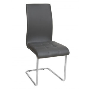 Samurai PU Chairs Chrome (4s) - Grey