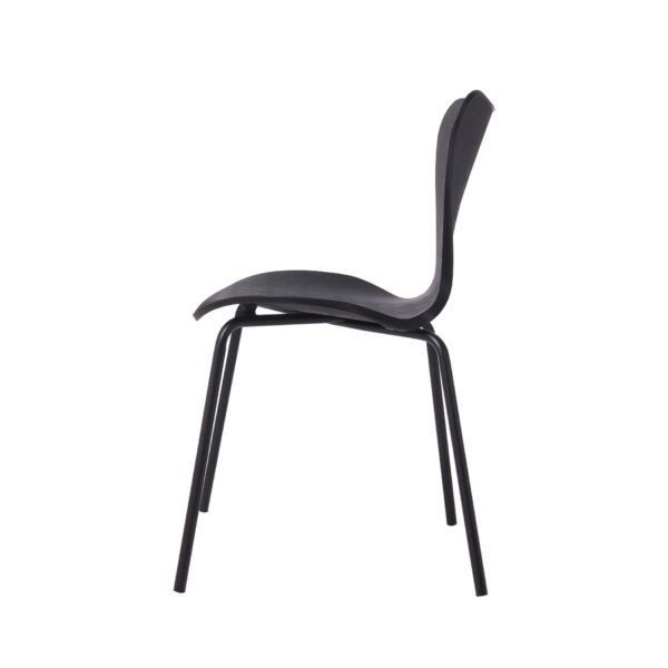 Sienna Plastic (PP) Chairs with Metal legs Black (4s) - Image 2