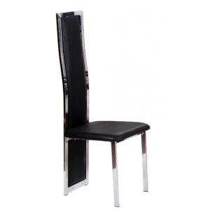 Trinity Dining Chair Chrome - Black