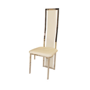 Trinity Dining Chair Chrome - Cream