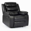 Turin Recliner Leather Aire 1 Seater Black - Image 2