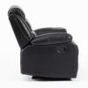 Turin Recliner Leather Aire 1 Seater Black - Image 4