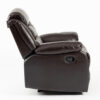 Turin Recliner Leather Aire 1 Seater Brown - Image 4