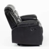 Turin Recliner Leather Aire 2 Seater Black - Image 4