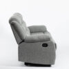 Turin Recliner Fabric 3 Seater Grey Light - Image 4
