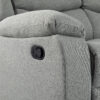 Turin Recliner Fabric 3 Seater Grey Light - Image 6