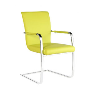 Una PU Arm Chairs Chrome (2s) - Green