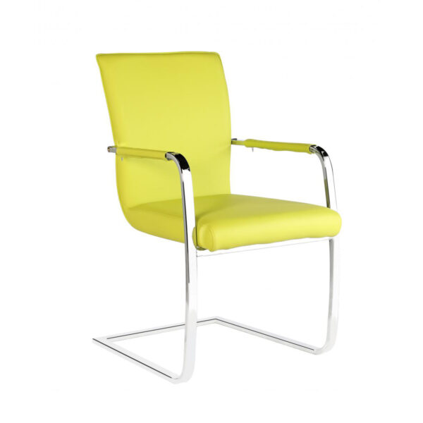 Una PU Arm Chairs Chrome (2s) - Green