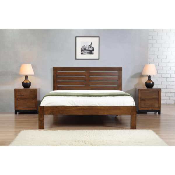 Vulcan Nightstand 2 Drawer Rustic Oak - Image 2