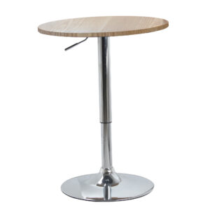 Zen Bar Table Natural or White Top with Chrome Base - Natural