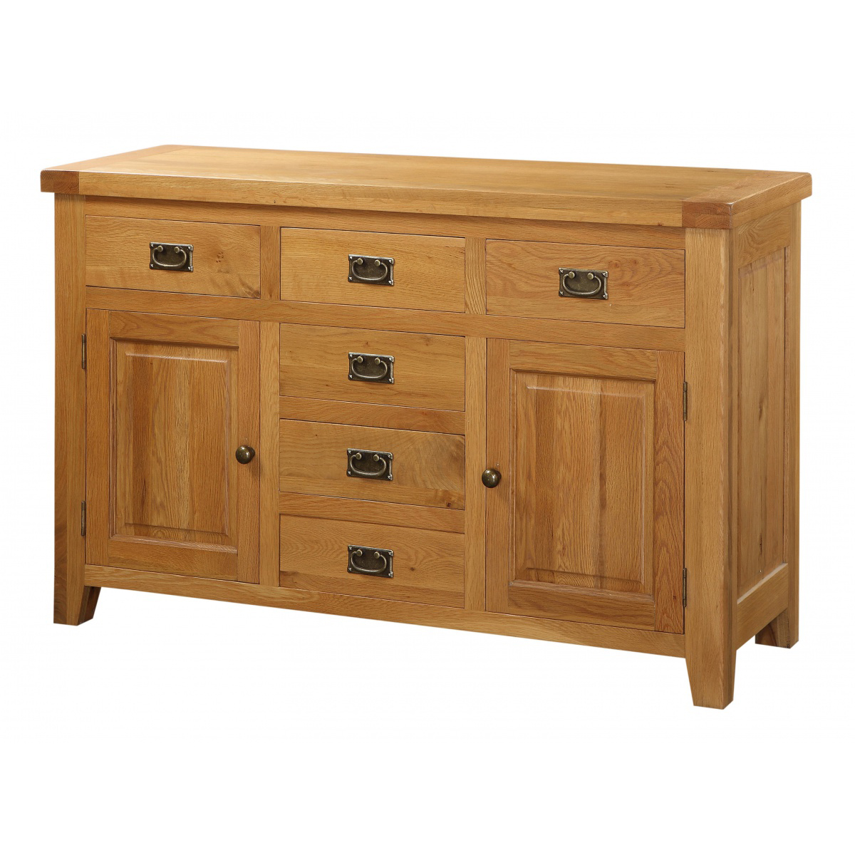 Acorn Solid Oak Sideboard Large 2 Doors & 6 Drawers