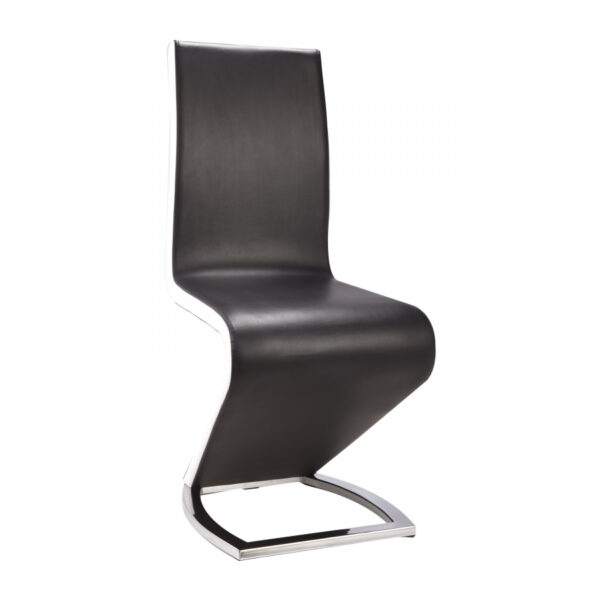 Aldridge Dining Chair Black with White PU Sides (2s) - Image 2