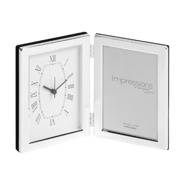 S/Plated Clock Plain Frame 3"x 5" - Image 2
