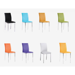 Carina PU Chairs Chrome - Yellow