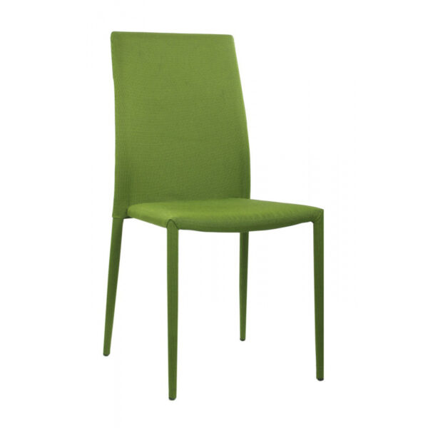 Chatham Fabric Chair Black with Metal Legs - Green