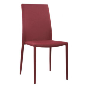 Chatham Fabric Chair Black with Metal Legs - Red