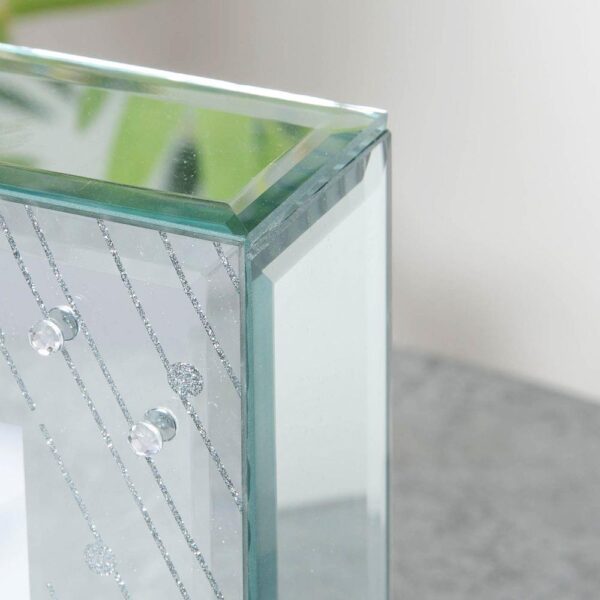 Hestia Mirror Glass Raindrop Design Mantel Clock - Image 4