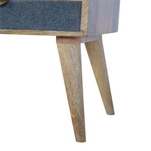 Grey Tweed Bedside with Open Slot - Image 5