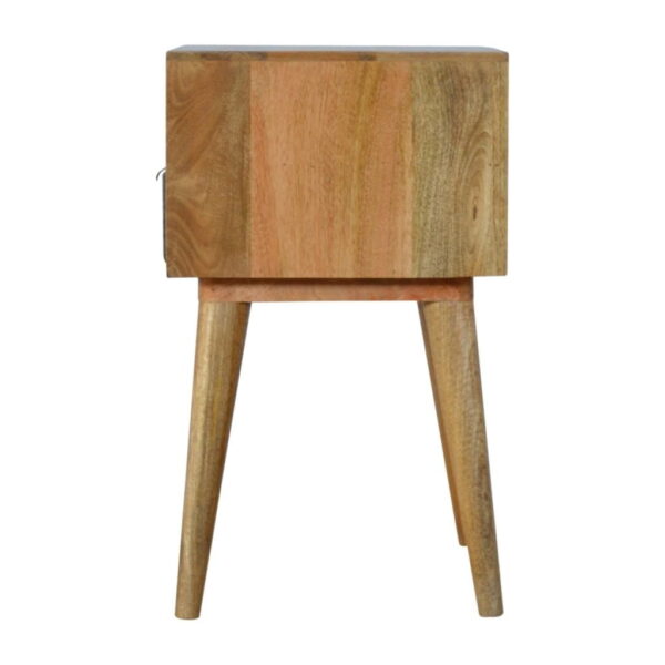 Grey Tweed Bedside with Open Slot - Image 8