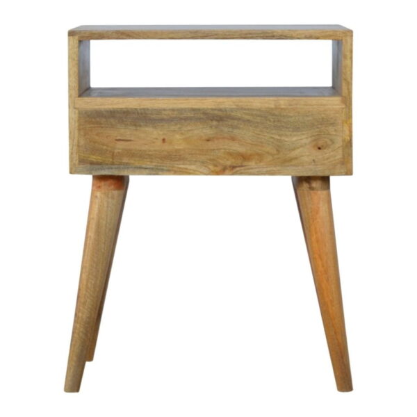 Grey Tweed Bedside with Open Slot - Image 9