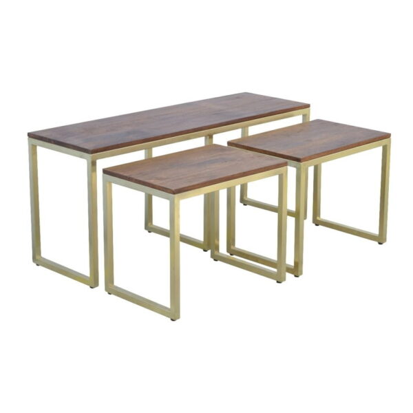Chunky Gold Table Set of 3 - Image 2